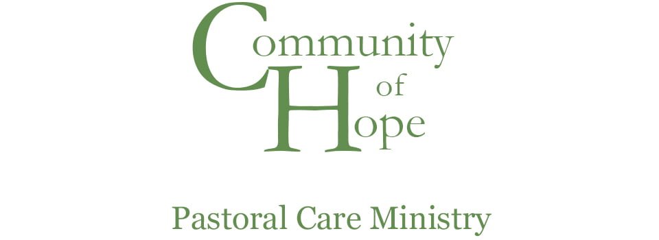 Word art image fo Community of Hope pastoral care ministry