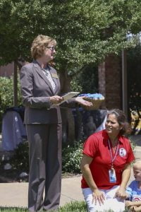 Brenda DeVore of the Keller Chamber of Commerce at St Martin's Episcopal Preschool